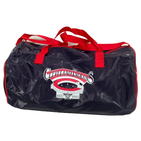 Vintage Cleveland Indians Municipal Stadium Duffel Bag MLB Baseball Sports